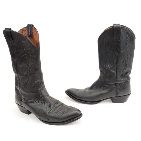 Lucchese Other - Lucchese 2000 Black Leather Western Boots Size 11D